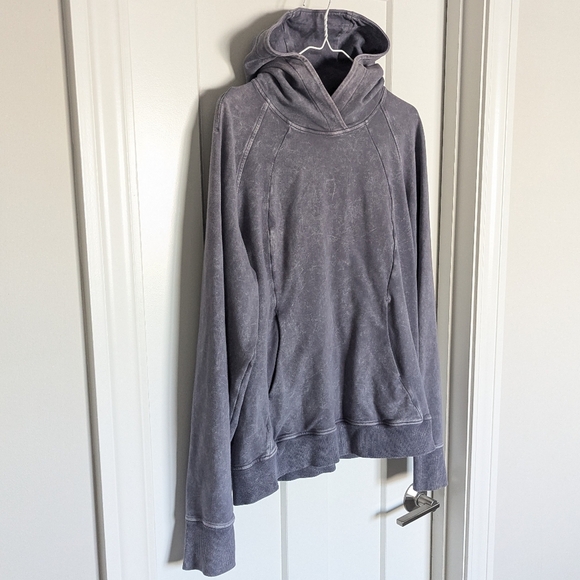Lululemon Washed Blue Scuba Pullover Hoodie sz 10 - Picture 2 of 6